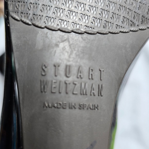 Stuart Weitzman Wedge Heel Pumps Tortoise Patent Leather Shoes 6-7? see chart - Picture 7 of 14